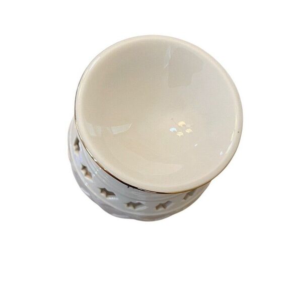 Lenox Holly Berry Winter Greetings Tea Light Candle Holder 22K Gold Trim - Picture 5 of 6